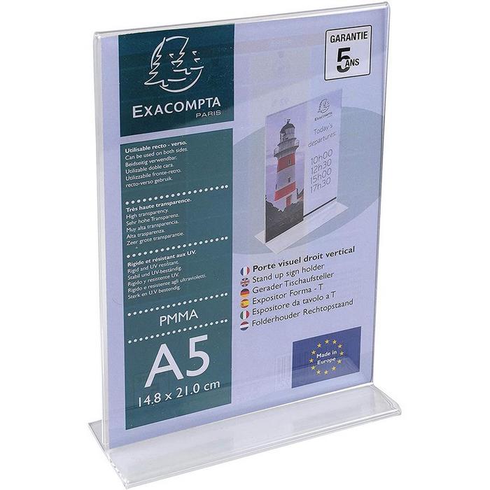 DISPLAY DE BIROU EXACOMPTA A5 forma T, portrait