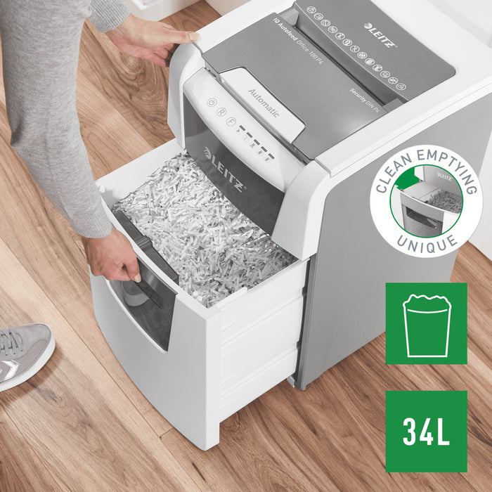 DISTRUGATOR DOCUMENTE automat Leitz IQ Small Office, P4, cross-cut (confeti), 100 coli, cos 34l*