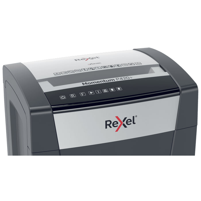 DISTRUGATOR DOCUMENTE manual REXEL MOMENTUM EXTRA P420, P4, cross-cut (confeti), 20 coli, cos 30l, negru*