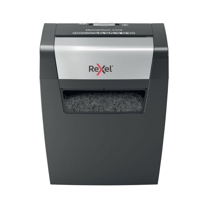 DISTRUGATOR DOCUMENTE manual REXEL MOMENTUM X308, P3, cross-cut (confeti), 8 coli, cos 15l, negru*