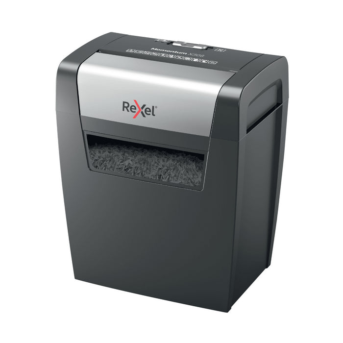 DISTRUGATOR DOCUMENTE manual REXEL MOMENTUM X308, P3, cross-cut (confeti), 8 coli, cos 15l, negru*