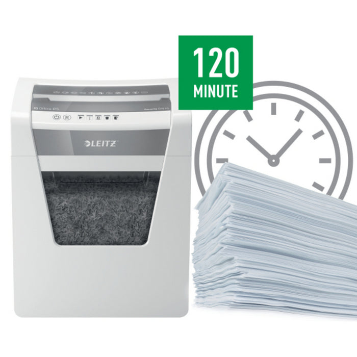 DISTRUGATOR DOCUMENTE manual LEITZ IQ Office, P5, micro-cut (particule) 2 x 15 mm, cos 23l, alb, 10 coli*