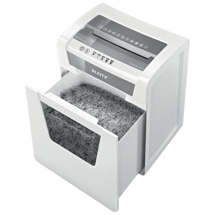 DISTRUGATOR DOCUMENTE manual LEITZ IQ Office, P5, micro-cut (particule) 2 x 15 mm, cos 23l, alb, 10 coli*