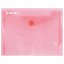 MAPA PLASTIC A6 DONAU, INCHIDERE cu CAPSA, CULORI TRANSPARENTE, set 10 buc