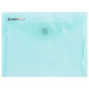 MAPA PLASTIC A6 DONAU, INCHIDERE cu CAPSA, CULORI TRANSPARENTE, set 10 buc