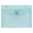 MAPA PLASTIC A7 DONAU, INCHIDERE cu CAPSA, CULORI TRANSPARENTE, set 10 buc