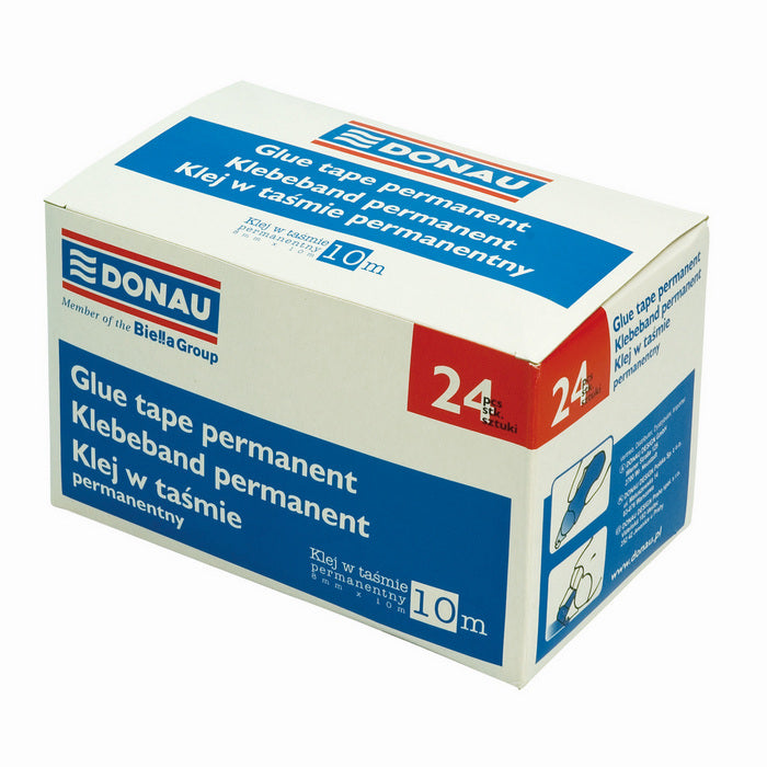 LIPICI BANDA cu DISPENSER DONAU, 8mm x 10m