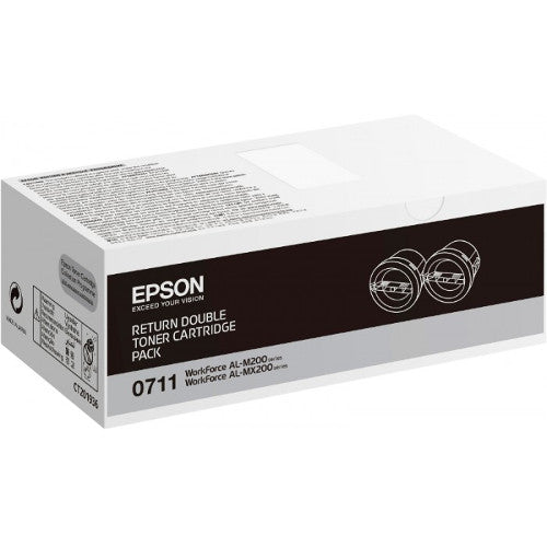 EPSON TONER C13S050711 BLACK - 2x2500pagini*