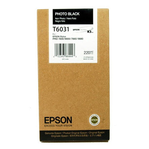 EPSON INK C13T603100 PHOTO BLACK - 220ml*