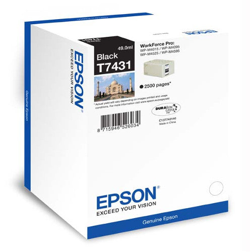 EPSON INK C13T74314010 BLACK - 55.8ml*