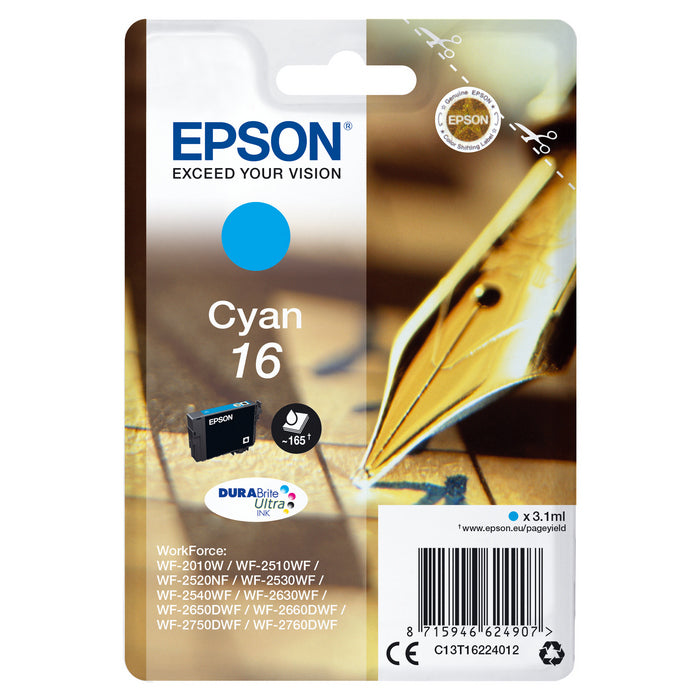 EPSON INK C13T16224012 CYAN - 3,1ml*