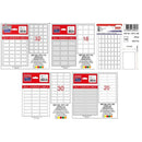 ETICHETE ADEZIVE ALBE TANEX, RECTANGULARE, la set