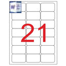 ETICHETE ADEZIVE TRANSPARENTE, format A4, TANEX, 25 coli/top