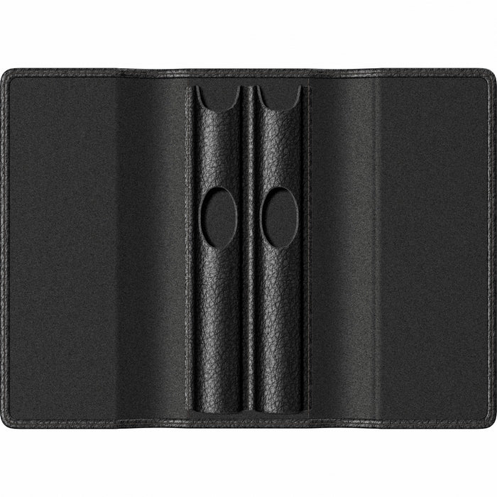 ETUI SCRIKSS DIN PIELE, Toscana negru, pentru 2 instrumente de scris*