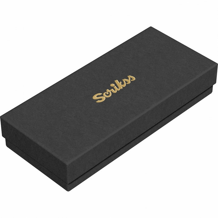 ETUI SCRIKSS DIN PIELE, Toscana negru, pentru 2 instrumente de scris*