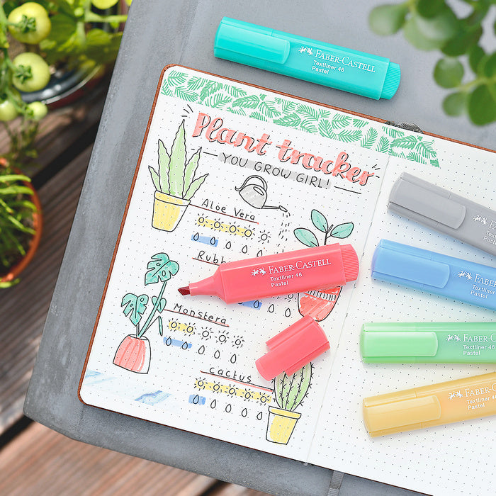 TEXTMARKER (EVIDENTIATOR) FABER-CASTELL 1546 PASTEL, set 4 buc
