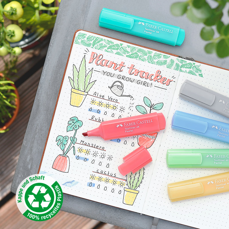 TEXTMARKER (EVIDENTIATOR) FABER-CASTELL 1546 PASTEL, set 8 buc