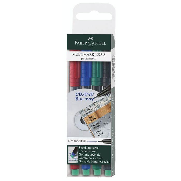 MARKER MULTIMARK FABER-CASTELL - set 4 bucati, scriere de la 0,40 mm la 1,00 mm