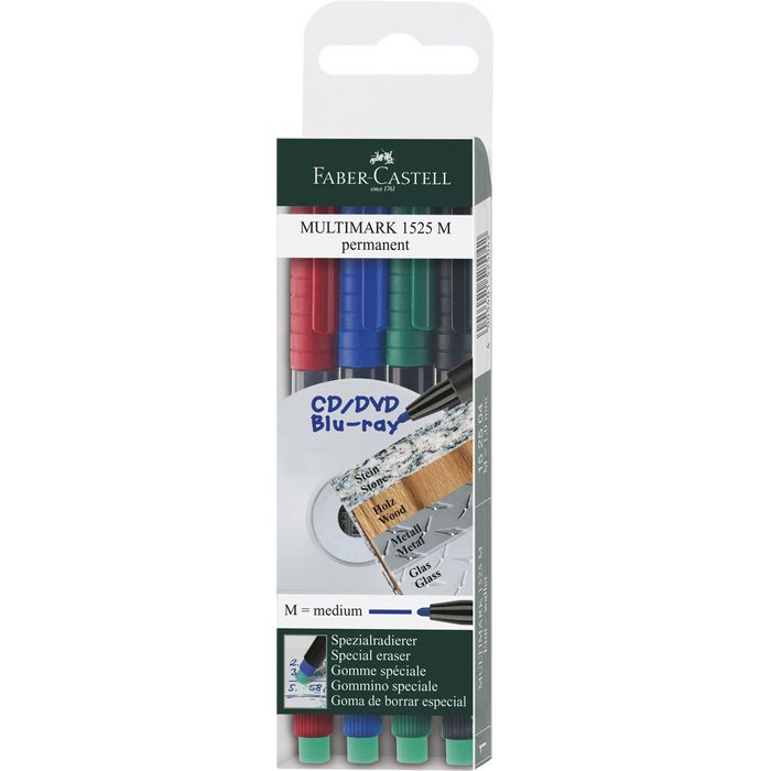 MARKER MULTIMARK FABER-CASTELL - set 4 bucati, scriere de la 0,40 mm la 1,00 mm