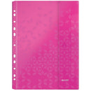 MAPA PLASTIC A4 LEITZ Wow, cu arici, set 6 buc, CULORI MIXATE ASORTATE