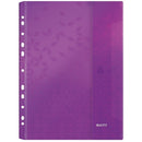 MAPA PLASTIC A4 LEITZ Wow, cu arici, set 6 buc, CULORI MIXATE ASORTATE