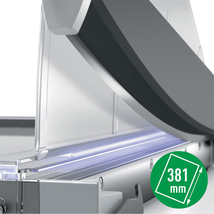 GHILOTINA LEITZ Office Pro Precision, A4 MAXI, 25 coli, indicator laser inclus, gri