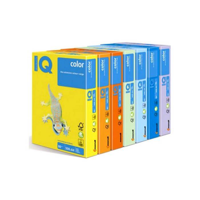 HARTIE COLOR A3 80gr, IQ, culori PASTEL, 500 coli/top