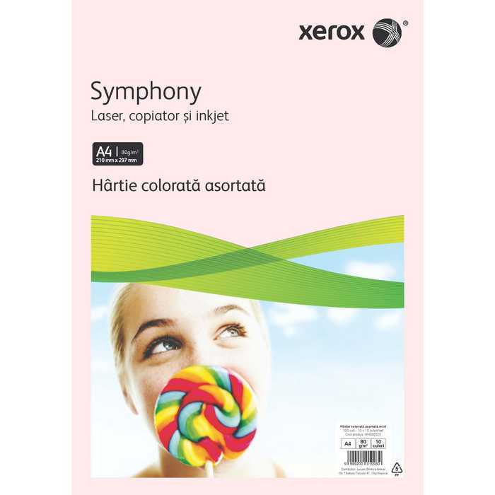 HARTIE COLOR A4 80gr, XEROX, MIX 10 culori INTENSE, 100 coli/top