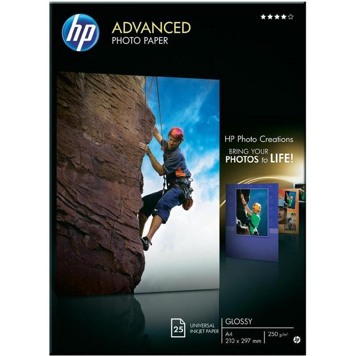 HARTIE FOTO A4 HP Q5456A, lucioasa, 250 gr/mp, 25 coli/top