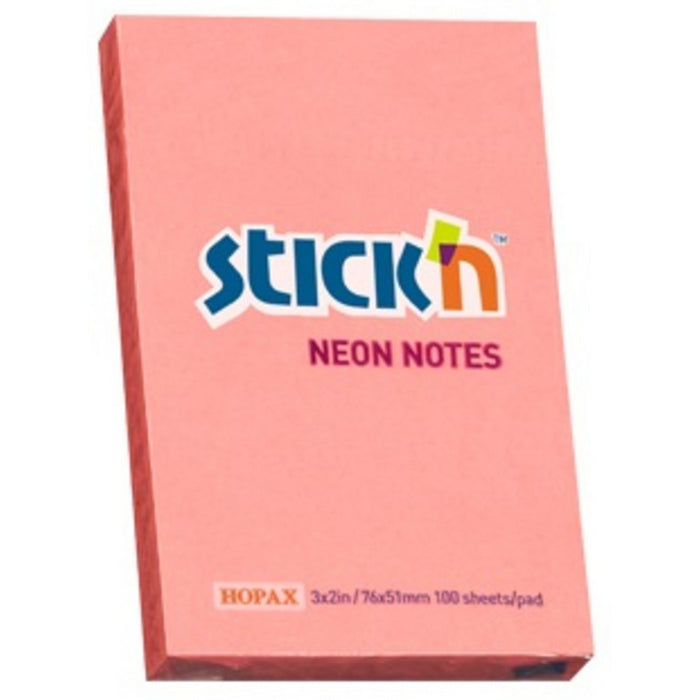 NOTES ADEZIV 51 x 76mm, , 100 file/set, CULORI NEON