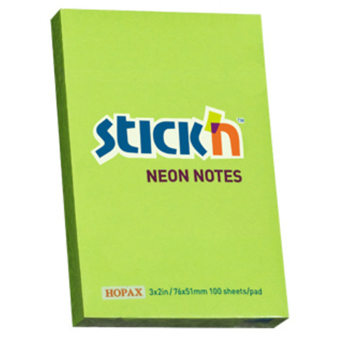 NOTES ADEZIV 51 x 76mm, , 100 file/set, CULORI NEON