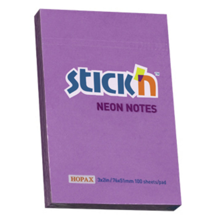 NOTES ADEZIV 51 x 76mm, , 100 file/set, CULORI NEON