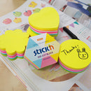 NOTES ADEZIV FORMA Stick'n Die-Cut, 67 x 67mm, 250 file, NEON 5 culori