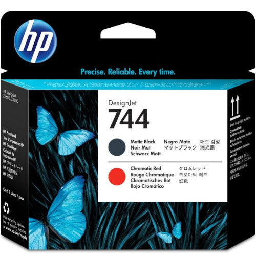 HP PRINTHEAD F9J88A No. 744 MATTE BLACK & RED*