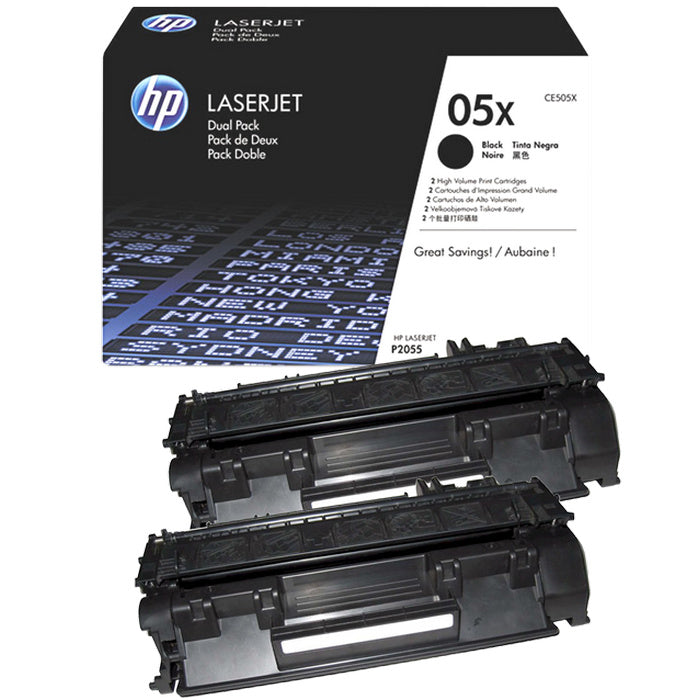 HP TONER CE505XD No. 05X BLACK - 2x6500pagini