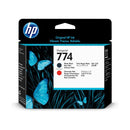 HP PRINTHEAD P2V97A No. 774 MATTE BLACK & CHROMATIC RED *