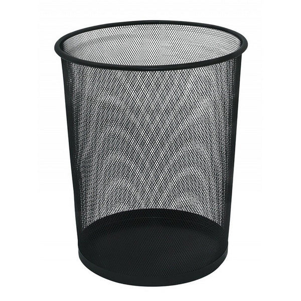 COS GUNOI de BIROU XXL, 19 litri, din PLASA METALICA, MESH Black