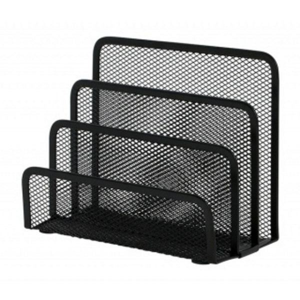 SUPORT pentru SORTARE SCRISORI, 3 COMPARTIMENTE, din PLASA METALICA, MESH Black