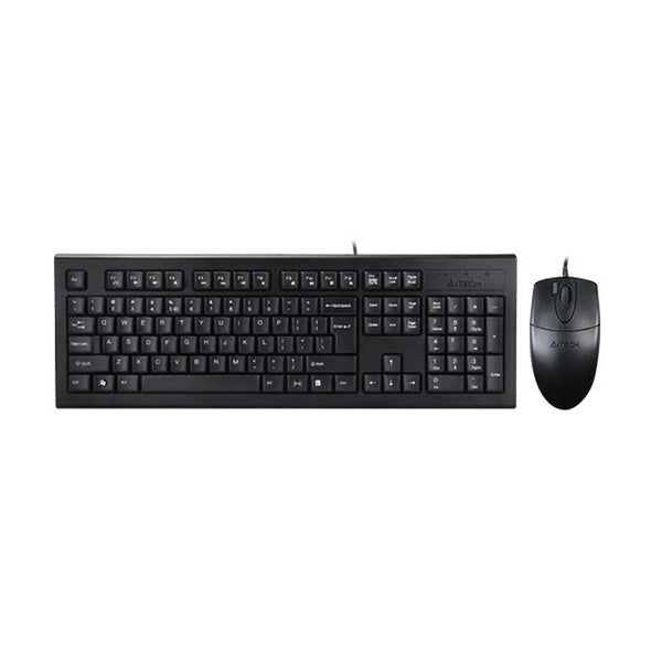 KIT cu fir A4Tech Tastatura KR-85- + Mouse OP-620D-U1, NEGRU, USB*