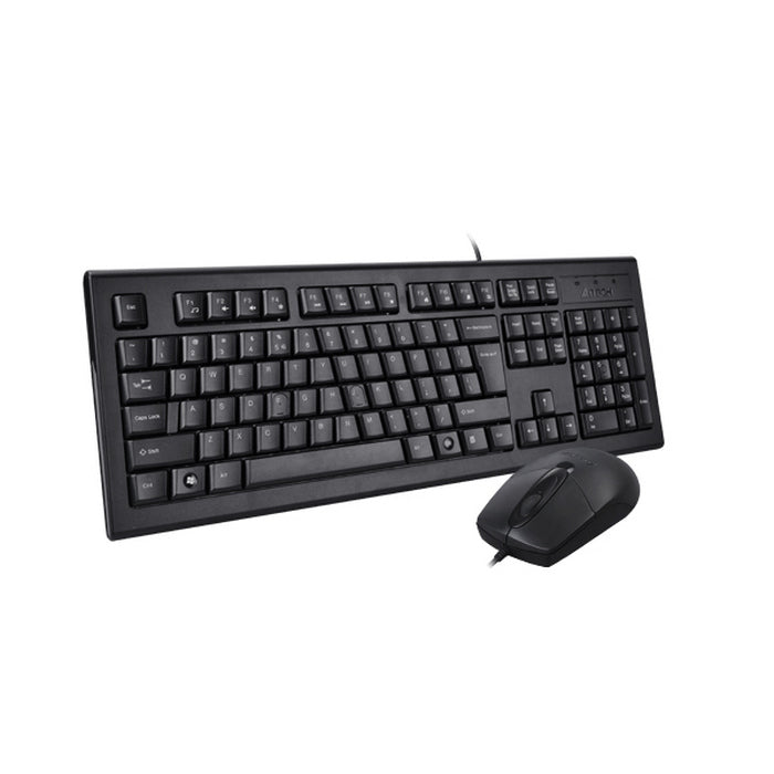 KIT cu fir A4Tech Tastatura KRS-85 + Mouse OP-720-B, NEGRU, USB*