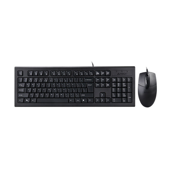 KIT cu fir A4Tech Tastatura KRS-85 + Mouse OP-720-B, NEGRU, USB*
