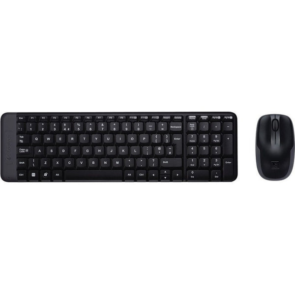 KIT WIRELESS Logitech MK220, Keyboard K220 + mouse M150, NEGRU, USB*