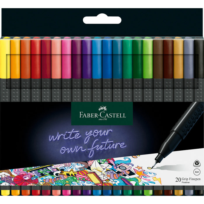 LINER FABER-CASTELL 1516 - 0,4 mm, set 20 culori