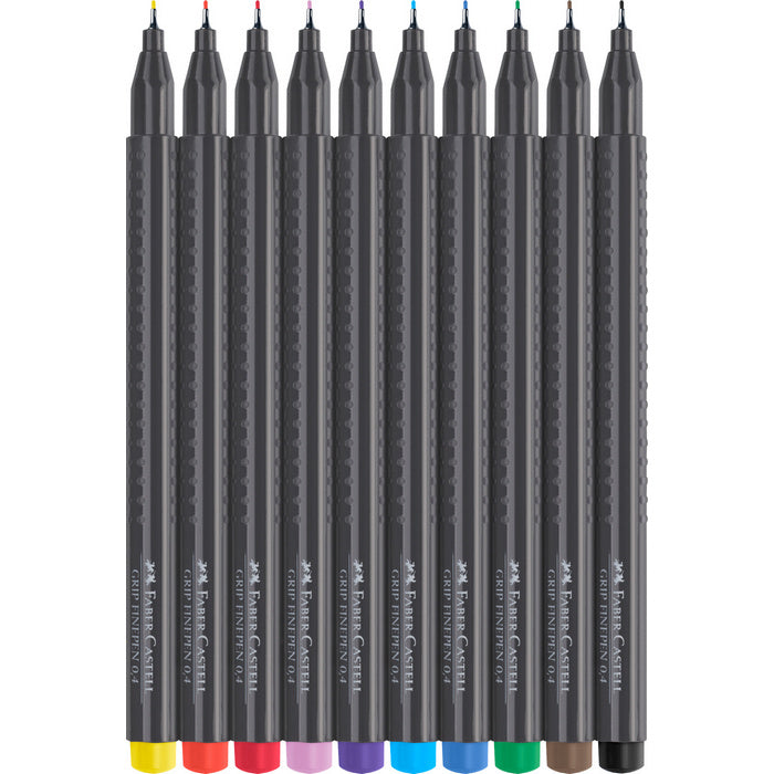 LINER FABER-CASTELL GRIP 1516 - 0,4 mm, set 10 culori