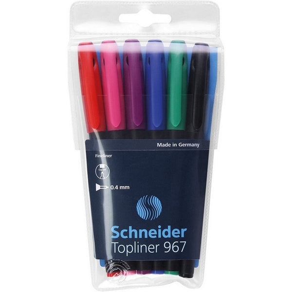 LINER SCHNEIDER 967 - 0.4 mm, set 6 culori