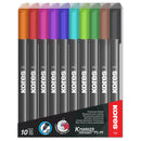 MARKER PERMANENT KORES, 1mm, set 10 culori - scriere 1,00 mm