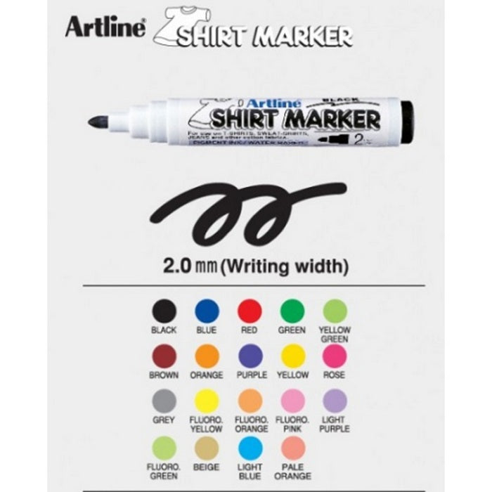 MARKER pentru TEXTILE ARTLINE T-Shirt - scriere 2.0mm