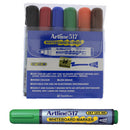 MARKER WHITEBOARD ARTLINE 517 Dry safe ink, set 6 bucati - scriere 2,00 mm