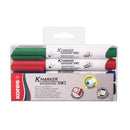 MARKER WHITEBOARD KORES, 3mm, set 4 culori - scriere 1,00-3,00 mm