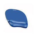 MOUSE PAD SI SUPORT INCHEIETURI ALBASTRU GEL CRYSTAL FELLOWES, 202 x 235 mm